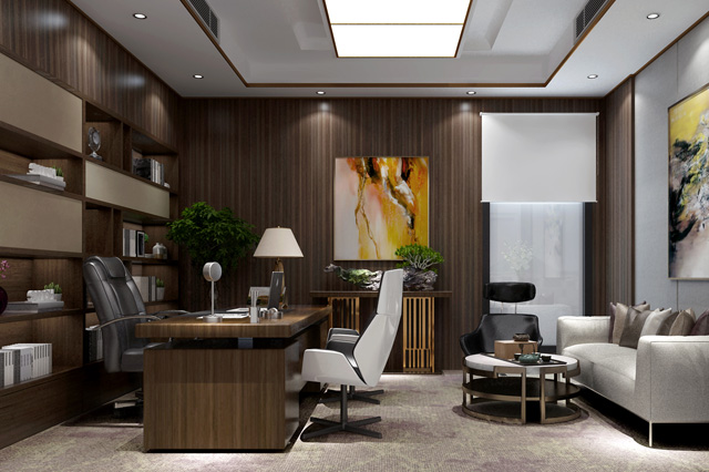 巨匠总经理办公室装修设计效果图